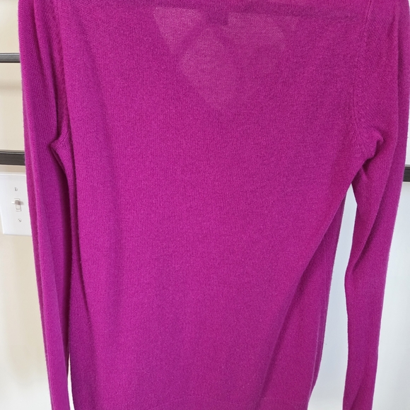 Ann Taylor Magenta Cashmere Knit Top - Picture 3 of 3